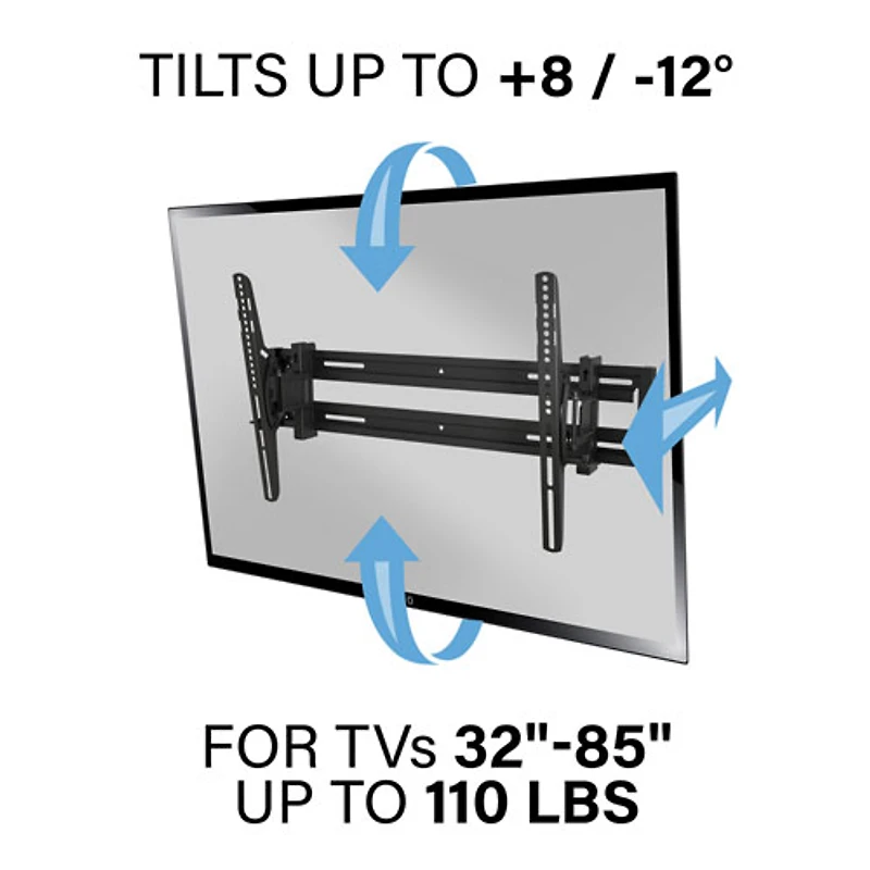 Support mural inclinable et extensible Accents de SANUS pour téléviseur de 32 à 85 po
