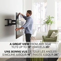 Support mural articulé Accents de SANUS pour téléviseur de 42 à 85 po