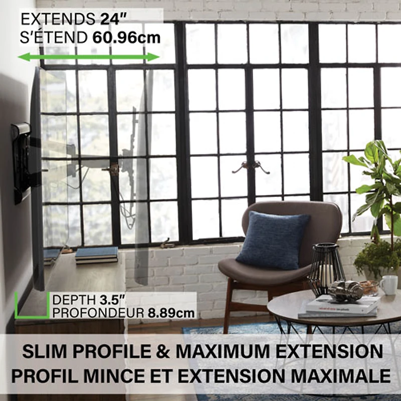 Support mural articulé Classic de SANUS pour téléviseur de 37 à 90 po
