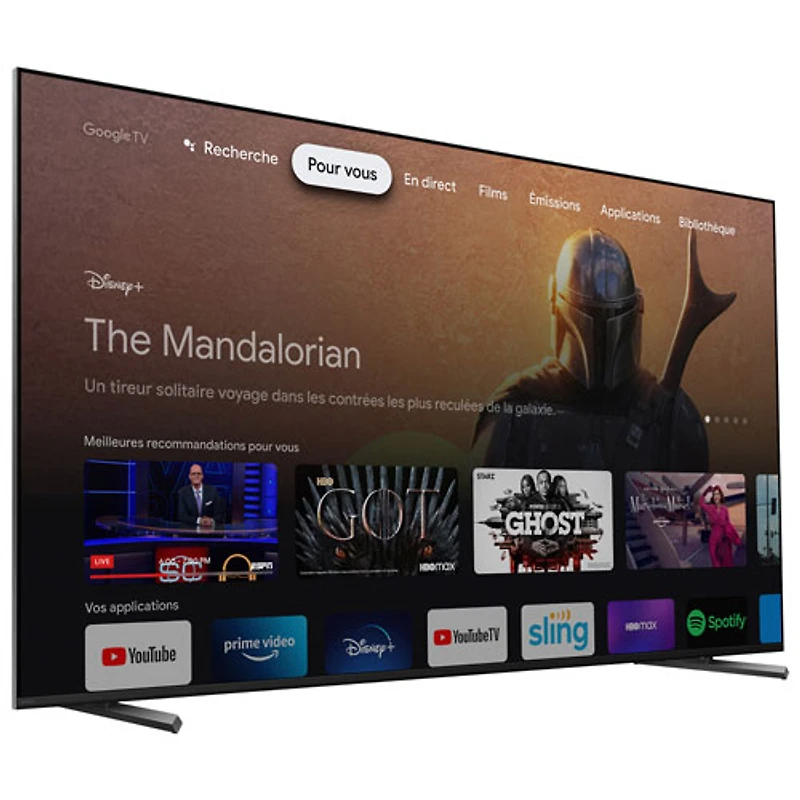 Téléviseur intelligent Google HDR DEL UHD 4K de 75 po Bravia XR série X90L de Sony (XR75X90L)