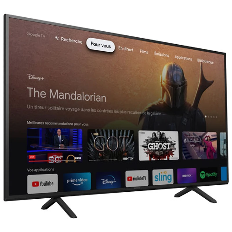Téléviseur intelligent Google HDR DEL UHD 4K de 43 po de Sony (KD43X77L)