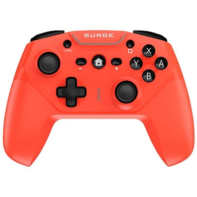 Manette de jeu sans fil SwitchPad Pro de Surge pour Switch et Switch 2 - Rouge