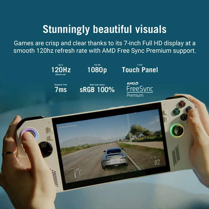 Console de jeu tactile 1080p 7 po ROG Ally d'ASUS (Z1 Extreme d'AMD/Radeon Navi3/RAM 16 Go/SSD 512 Go/Windows 11/XBOX GamePass)