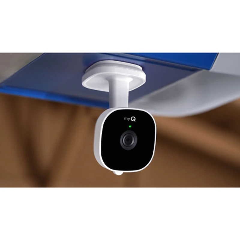 Caméra de surveillance intérieure sans fil intelligente MyQ 2 pour garage de Chamberlain - Blanc