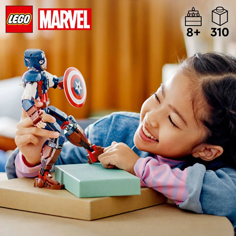 LEGO Super Heroes Marvel: Figurine de construction Capitaine America - 310 pièces (76258)