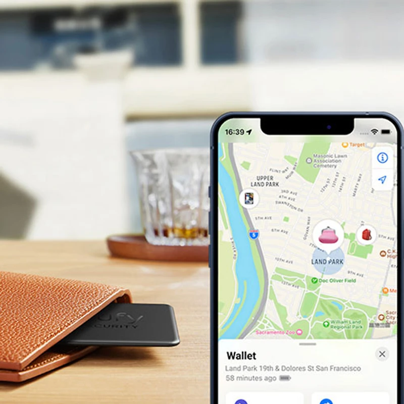 Carte de localisation Bluetooth SmartTrack Link d'Eufy - Paquet de 1 - Noir