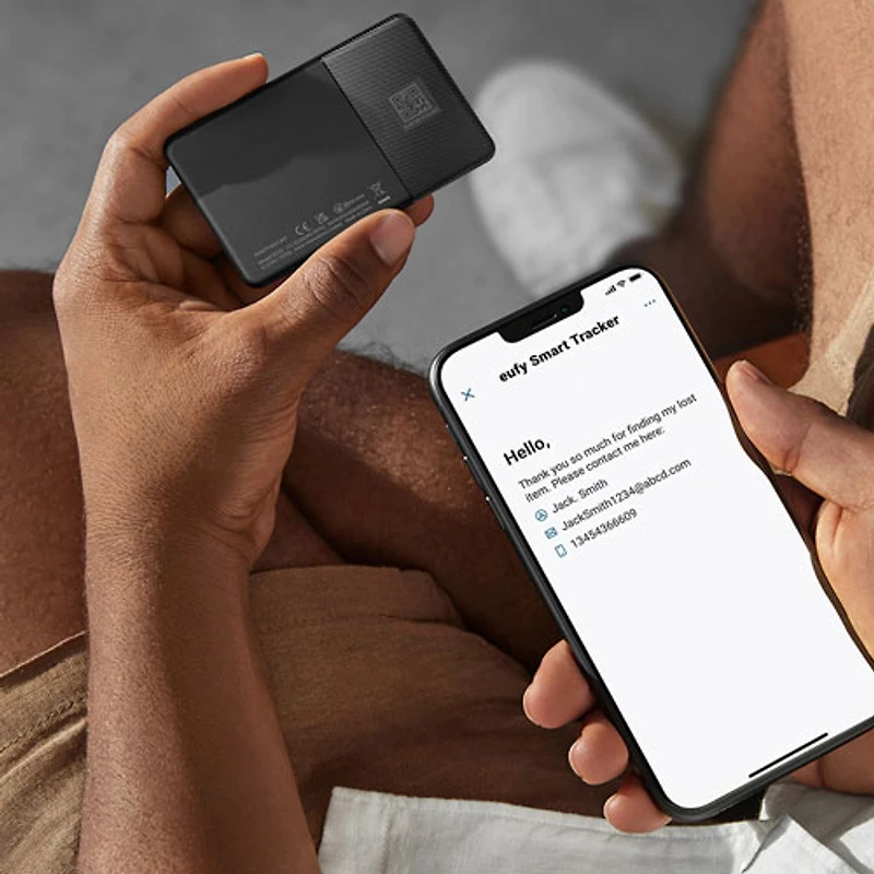 Carte de localisation Bluetooth SmartTrack Link d'Eufy - Paquet de 1 - Noir