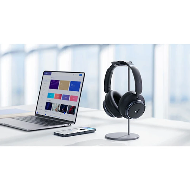 Casque d'écoute Bluetooth à suppression du bruit Space Q45 de Soundcore par Anker - Noir