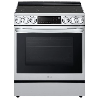 Cuisinière à induction encastrable à 5 éléments avec convection véritable et friture à l'air 6,3 pi³ 30 po de LG (LSIL6336F) - Inox