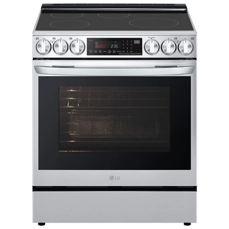 Cuisinière à induction encastrable à 5 éléments avec convection véritable et friture à l'air 6,3 pi³ 30 po de LG (LSIL6336F) - Inox