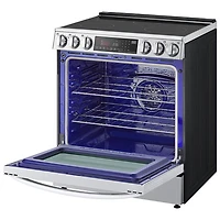 Cuisinière à induction encastrable à 5 éléments avec convection véritable et friture à l'air 6,3 pi³ 30 po de LG (LSIL6336F) - Inox
