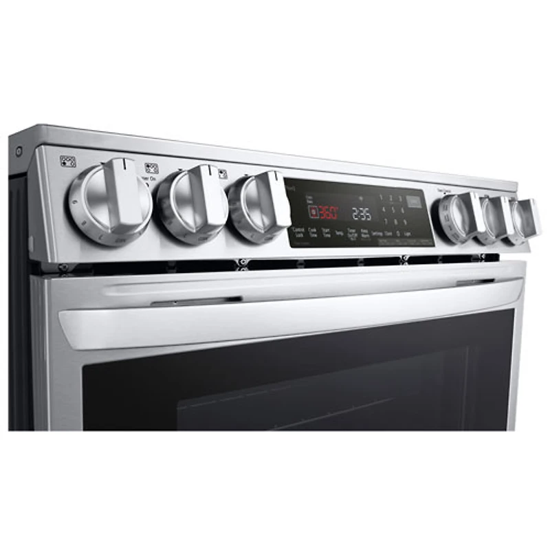 Cuisinière à induction encastrable à 5 éléments avec convection véritable et friture à l'air 6,3 pi³ 30 po de LG (LSIL6336F) - Inox