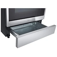 Cuisinière à induction encastrable à 5 éléments avec convection véritable et friture à l'air 6,3 pi³ 30 po de LG (LSIL6336F) - Inox