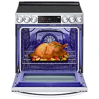 Cuisinière à induction encastrable à 5 éléments avec convection véritable et friture à l'air 6,3 pi³ 30 po de LG (LSIL6336F) - Inox