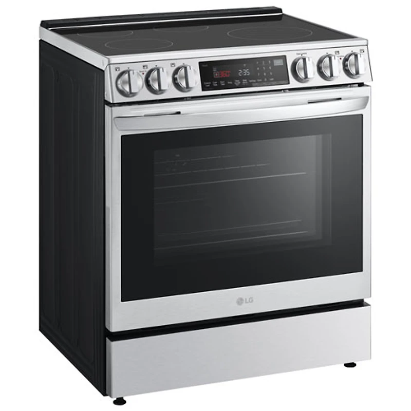 Cuisinière à induction encastrable à 5 éléments avec convection véritable et friture à l'air 6,3 pi³ 30 po de LG (LSIL6336F) - Inox
