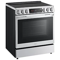 Cuisinière à induction encastrable à 5 éléments avec convection véritable et friture à l'air 6,3 pi³ 30 po de LG (LSIL6336F) - Inox
