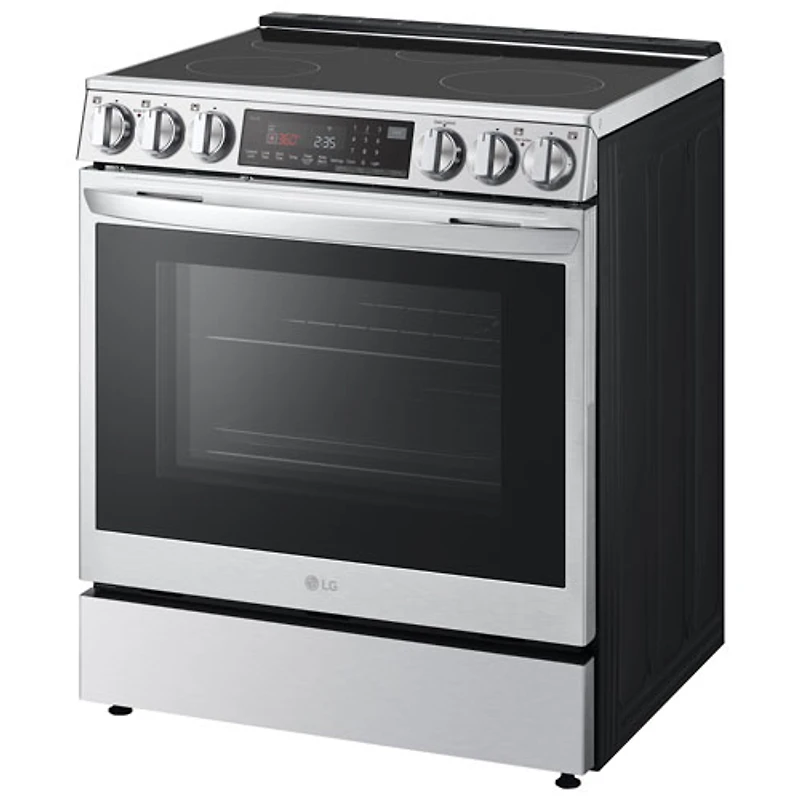 Cuisinière à induction encastrable à 5 éléments avec convection véritable et friture à l'air 6,3 pi³ 30 po de LG (LSIL6336F) - Inox