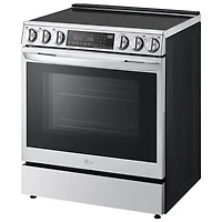 Cuisinière à induction encastrable à 5 éléments avec convection véritable et friture à l'air 6,3 pi³ 30 po de LG (LSIL6336F) - Inox