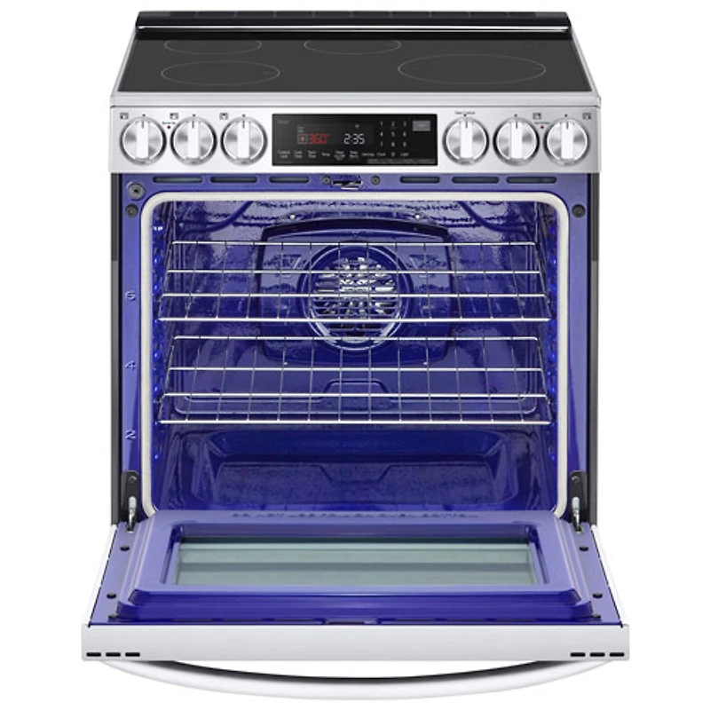 Cuisinière à induction encastrable à 5 éléments avec convection véritable et friture à l'air 6,3 pi³ 30 po de LG (LSIL6336F) - Inox