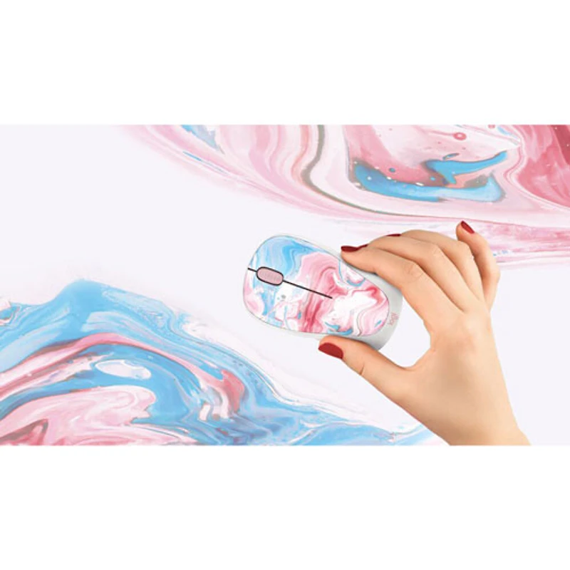 Souris optique sans fil édition limitée Design Collection de Logitech - Cotton Candy