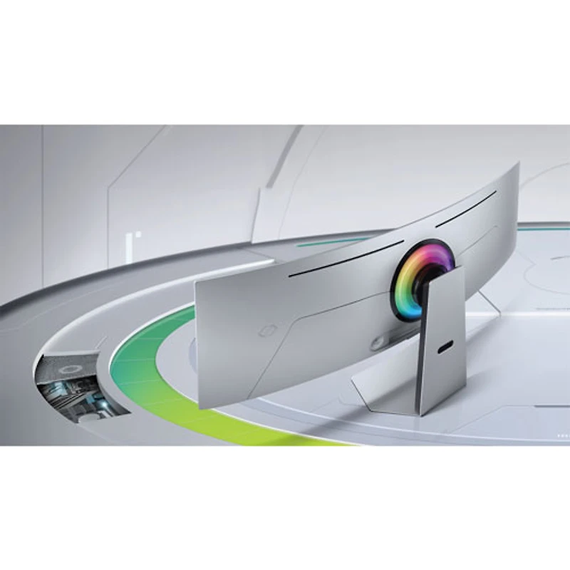 Samsung Odyssey OLED G9 49" QHD 240Hz 0.03ms GTG Curved OLED G-Sync FreeSync Smart Monitor (LS49CG954SNXZA) – Silver