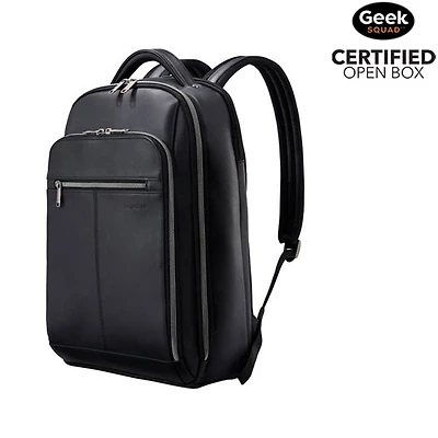 Boîte ouverte - Sac à dos en cuir classique de Samsonite pour portable de 15,6 po - Noir