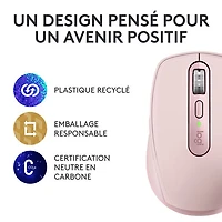 Souris sans fil Darkfield compacte MX Anywhere 3S de Logitech - Rose
