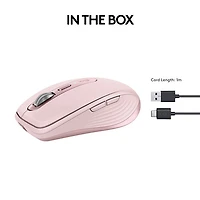 Souris sans fil Darkfield compacte MX Anywhere 3S de Logitech - Rose