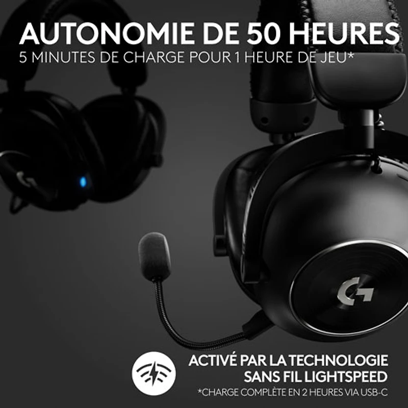 Logitech G PRO X 2 LIGHTSPEED Wireless Gaming Headset - Black