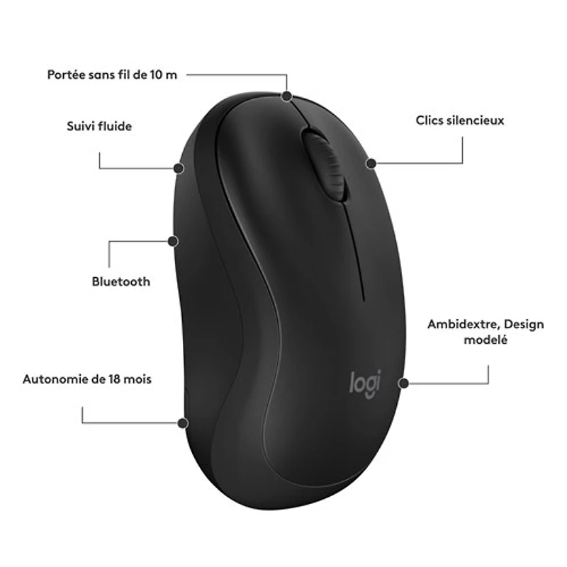 Logitech M240 Silent 1000 DPI Bluetooth Optical Mouse - Black - Only at Best Buy