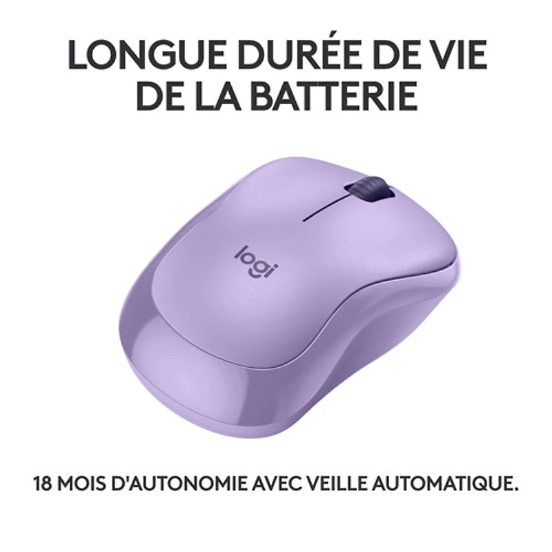 Logitech M240 Silent 1000 DPI Bluetooth Optical Mouse - Lavender - Only at Best Buy