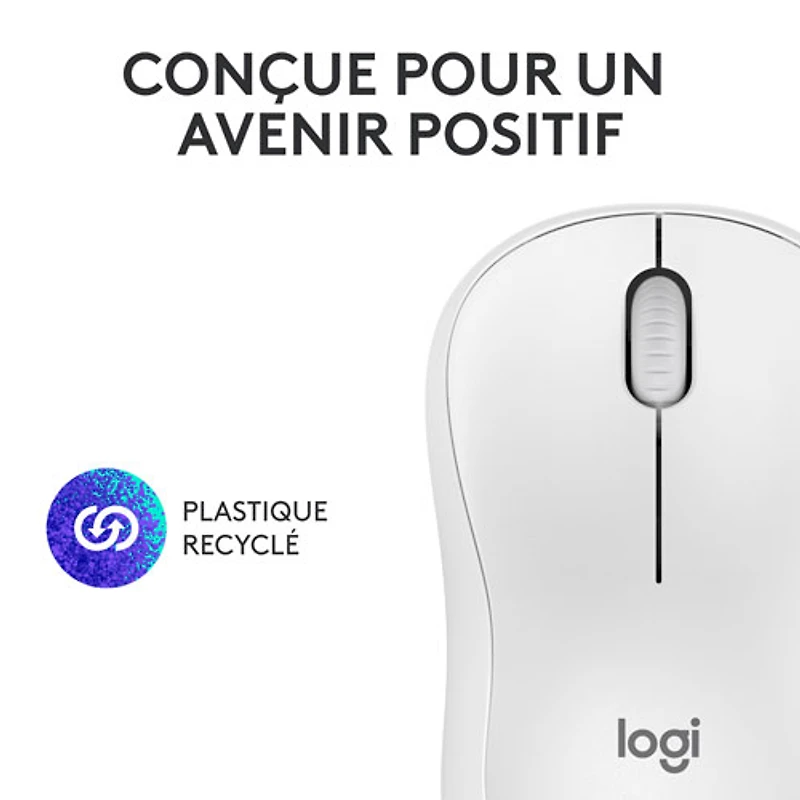 Logitech M240 Silent 1000 DPI Bluetooth Optical Mouse - Off-White