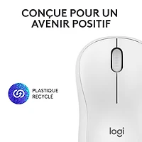 Logitech M240 Silent 1000 DPI Bluetooth Optical Mouse - Off-White