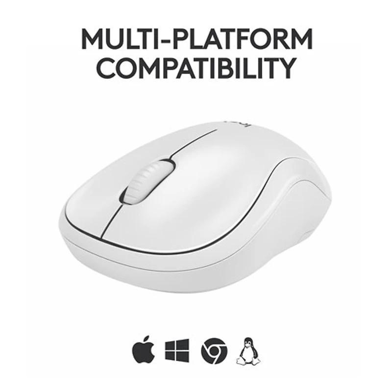 Logitech M240 Silent 1000 DPI Bluetooth Optical Mouse - Off-White