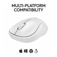 Logitech M240 Silent 1000 DPI Bluetooth Optical Mouse - Off-White