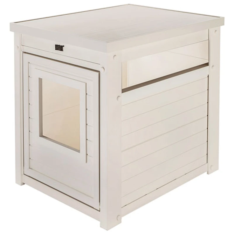 Meuble à litière de New Age Pet - Blanc antique