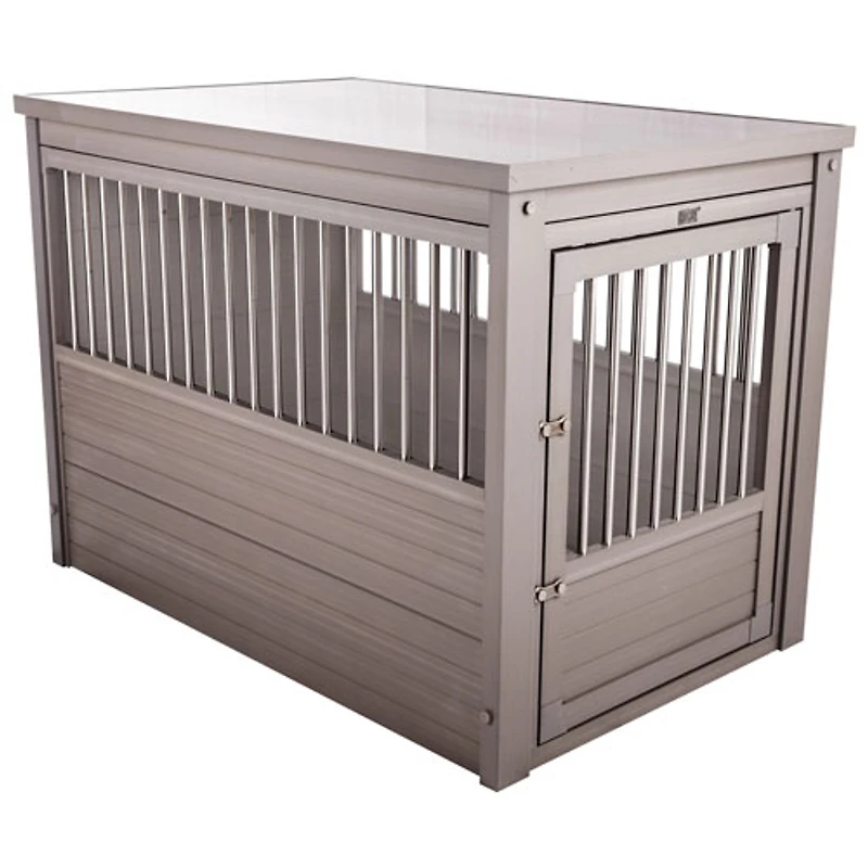 New Age Pet InnPlace Pet Crate & End Table - Large - Grey