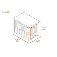 New Age Pet InnPlace Pet Crate & End Table - Large - Grey
