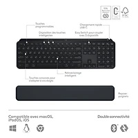 Combo Bluetooth MX Keys S - Clavier MX Keys S, souris MX Master 3S, repose-paume MX