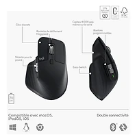 Combo Bluetooth MX Keys S - Clavier MX Keys S, souris MX Master 3S, repose-paume MX