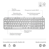 Clavier sans fil rétroéclairé à touches programmables MX Keys S de Logitech