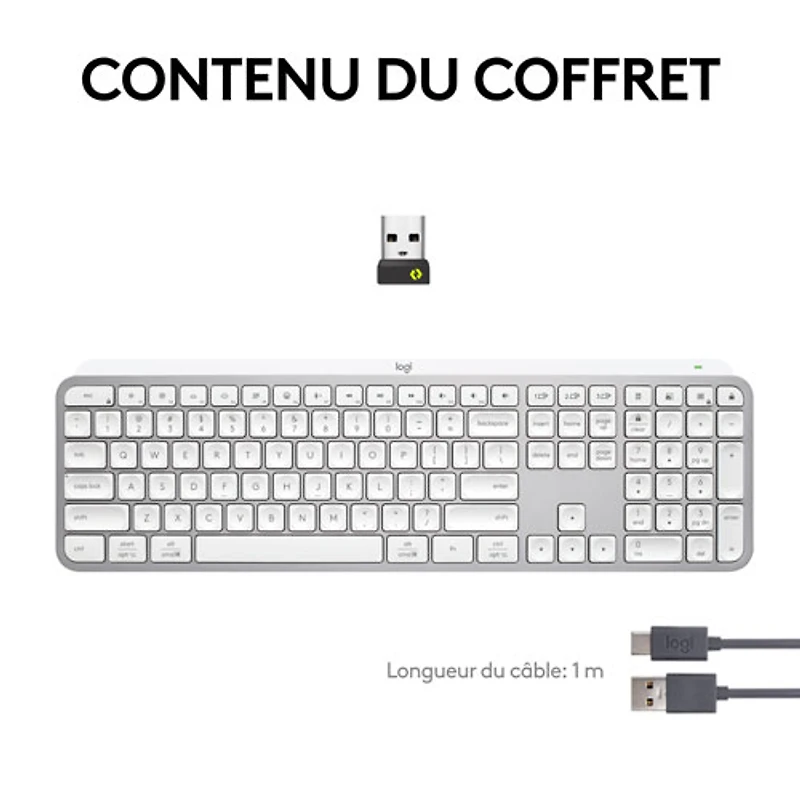 Clavier sans fil rétroéclairé à touches programmables MX Keys S de Logitech