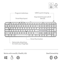 Clavier sans fil rétroéclairé à touches programmables MX Keys S de Logitech