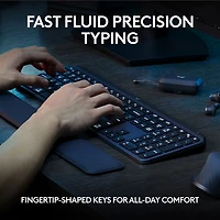 Logitech MX Keys S Wireless Backlit Keyboard with Programmable Keys - Black