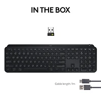 Logitech MX Keys S Wireless Backlit Keyboard with Programmable Keys - Black