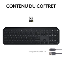 Logitech MX Keys S Wireless Backlit Keyboard with Programmable Keys - Black