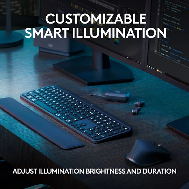 Logitech MX Keys S Wireless Backlit Keyboard with Programmable Keys - Black