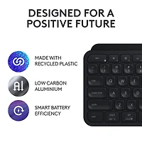 Logitech MX Keys S Wireless Backlit Keyboard with Programmable Keys - Black