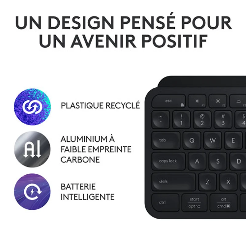 Logitech MX Keys S Wireless Backlit Keyboard with Programmable Keys - Black