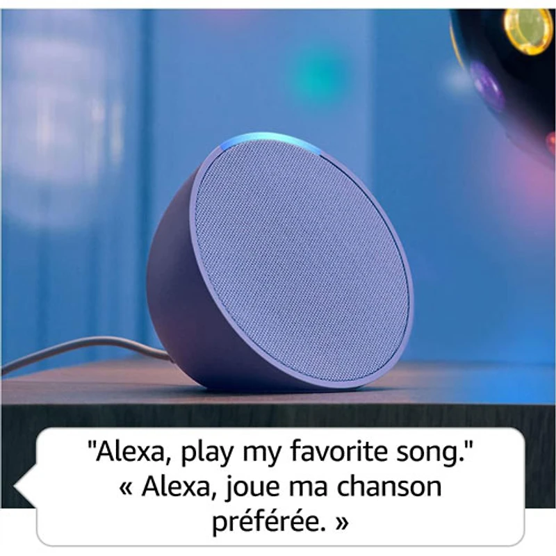 Haut-parleur intelligent Echo Pop d'Amazon avec Alexa - Anthracite
